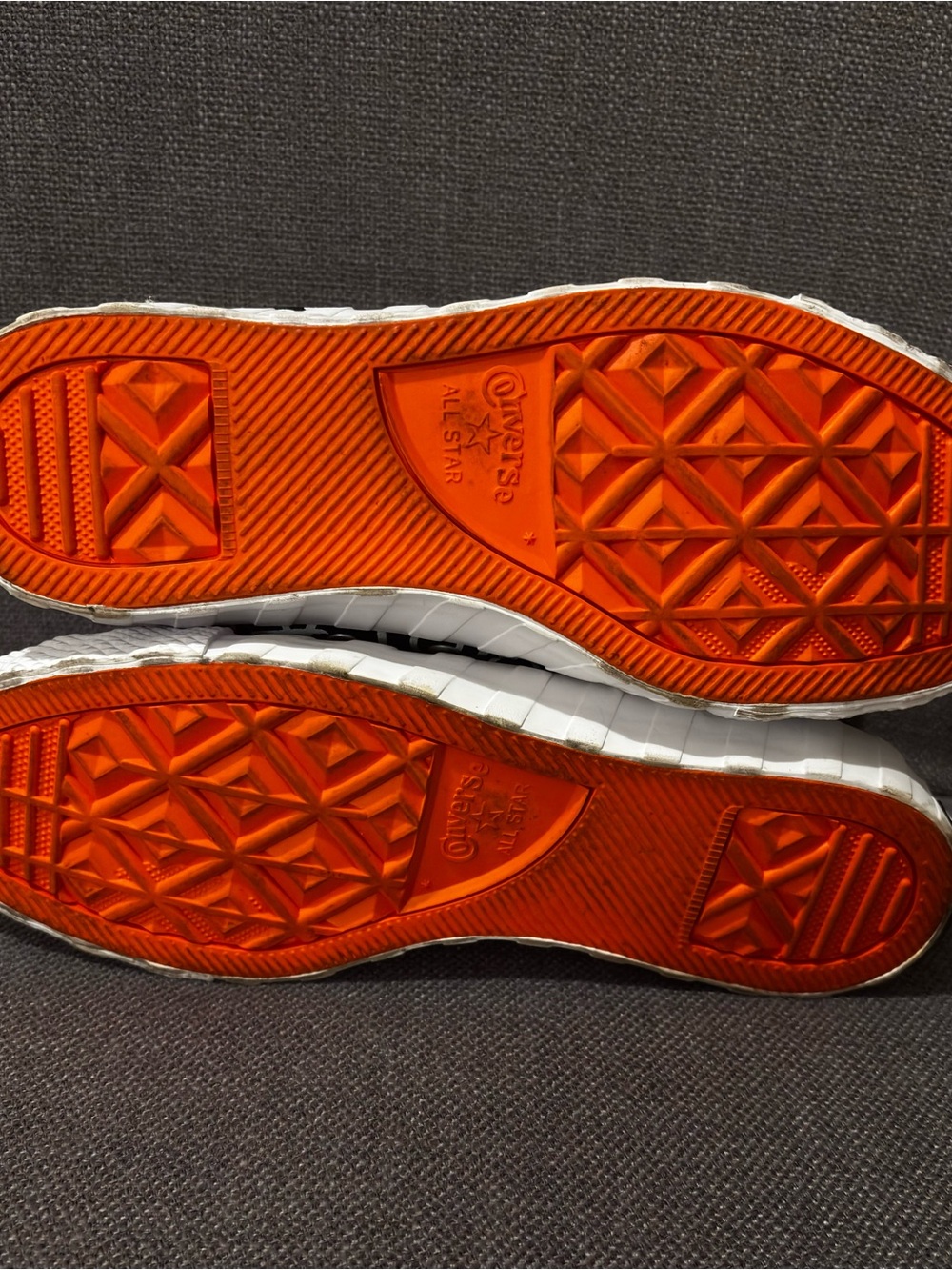 Converse Black & White 'Not A Chuck' High-Top Sneakers with Orange Lining - Picture 9 of 10